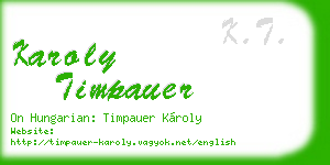 karoly timpauer business card